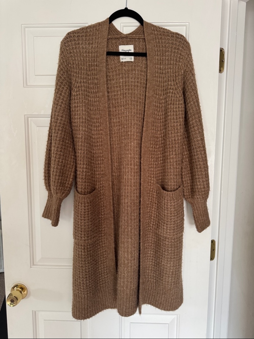 Abercrombie & Fitch Waffle-Knit Open Cardigan